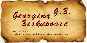 Georgina Biskupović vizit kartica